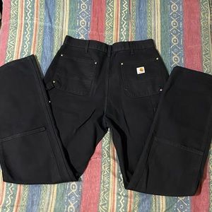 CARHARTT BLACK DOUBLE KNEE CARPENTER